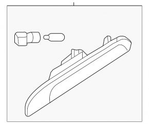 Turn signal in the wing left Porsche Panamera 14-16 USA halogen
