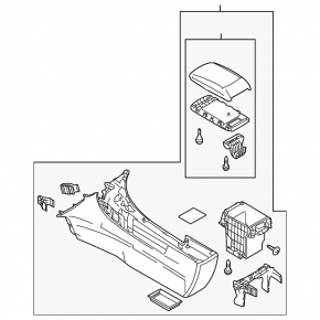 Mazda3 MPS 09-13 center console with armrest and cup holders
