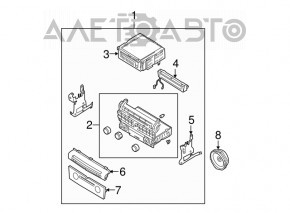 Tape recorder, CD-changer, Radio, Panel Mazda3 03-08 missing some buttons and overlays