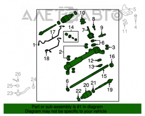 Mazda CX-7 06-09 steering rack