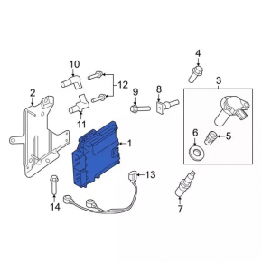 Block ECU engine computer Ford Explorer 16-19 3.5