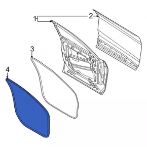 Door seal front left Ford Mustang Mach-E 21-23