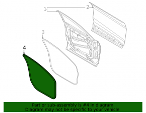 Door seal front left Ford Mustang Mach-E 21-23
