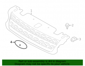 Land Rover Range Rover Velar 18-23 grille emblem