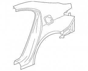 Quarter wing rear right Acura TLX 15-