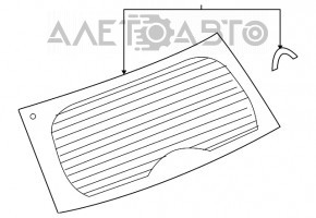 Rear glass of the tailgate Jeep Compass 11-16