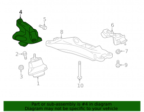 Engine bracket left Cadillac CTS 14-15 3.6 LFX awd