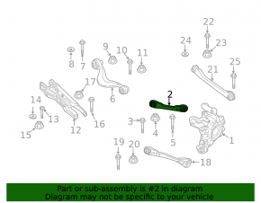 BMW X5 G05 19-23 front lower left rear control arm