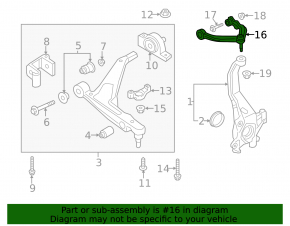 Upper control arm front left Volvo XC90 16-23