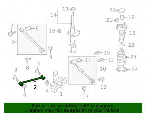 Rear left trailing arm Toyota Venza 09-15 FWD