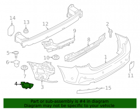 BSM Blind Spot Sensor Bracket, Right, BMW 3 G20 23-25