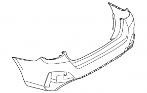 Bare rear bumper BMW i4 22-26 for parking sensors, M Sport