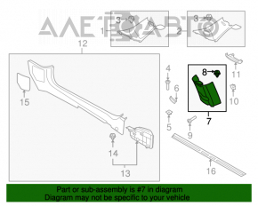 Center pillar trim upper belt left Mini Cooper Clubman R55 07-14 ser