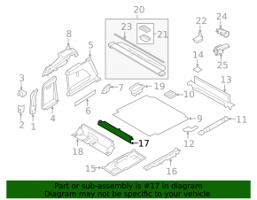 Rear 2-row plug-in trunk floor bracket for BMW X5 F15 16-18