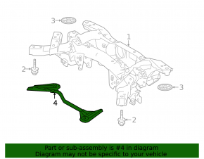 Rear Subframe Strut Lexus NX200t NX300 15-21