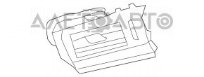 Air duct deflector with trim front left Lexus ES300h ES350 13-18 black with wood insert, scratch