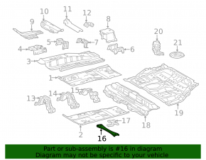 Toyota Prius V 12-17 center tunnel strut