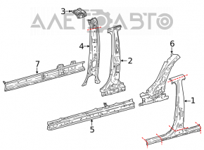 Sunset rear wing left Toyota Camry v70 18-18