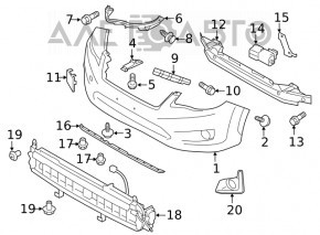 Right radiator grille for Nissan Tiida 2012-2013