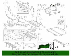 Left arch trim Lexus RX300 RX330 RX350 RX400H 04-08 beige