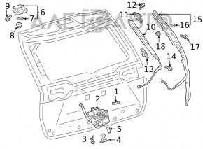 Toyota Rav4 19-22 electric trunk lock