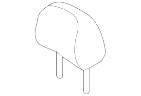 Front right headrest for Toyota Camry v40, gray leather
