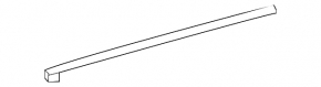 Upper rear right door molding for Lexus LX 22-26 chrome