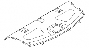 Rear shelf Nissan Sentra 20-24 black