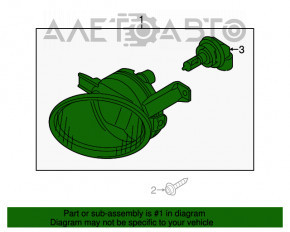 Left fog light for VW Touareg 11-16