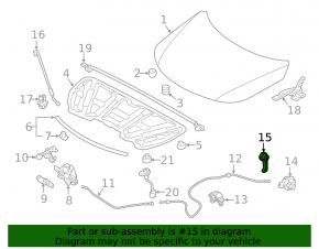 Bonnet Lock Opening Handle Interior Kia Optima 11-16