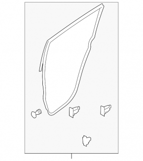 Rear left door seal for Nissan Leaf 11-12
