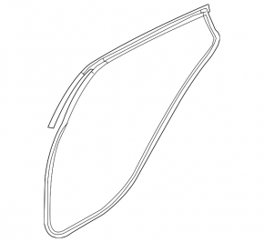 Rear left door seal Hyundai Sonata 20-22