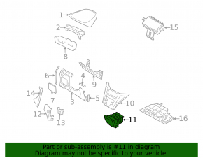 Hyundai Sonata 11-15 center console pocket, black, scratches