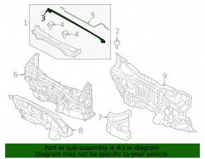 Kia Sportage 23-26 rear hood seal on the grille