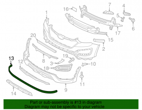 Front Bumper Lip Hyundai Santa FE Sport 13-18