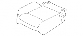 Rear seat, 2nd row, right, Nissan Rogue 14-16, beige cloth, dry cleanable