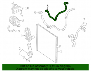 Cooling system hose Mercedes W167 GLE 450 20-23