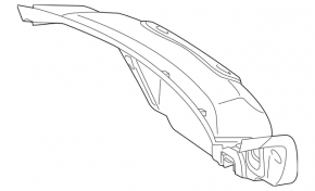 Mercedes W213 E 17-23 black trunk lid trim