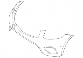 Front bumper for Mercedes GLC 300 20-22 with parking sensors and Park Assist