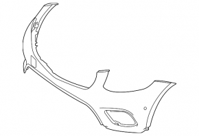 Front bumper for Mercedes GLC 300 20-22 with parking sensors and Park Assist