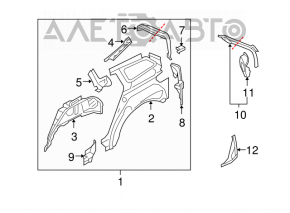 Quarter wing rear left Mazda CX-7 06-09