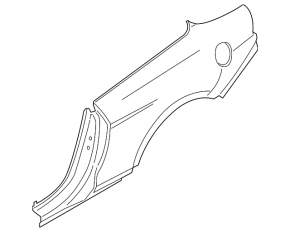 Quarter wing rear right Ford Mustang mk6 15-23 convertible