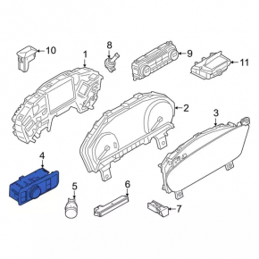 Light control under fog lights Ford Escape MK4 20 - under electric trunk door