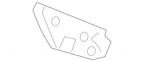 Front bumper mount right wing Mazda CX-9 16-