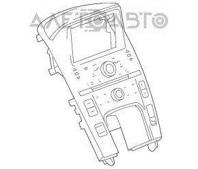 Chevrolet Volt 11-15 display control panel white without heating type 1 without overlay, chips, bump