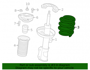 Front left spring Chevrolet Volt 16 - stiffness sin