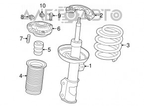 Front left spring Chevrolet Volt 16 - stiffness sin