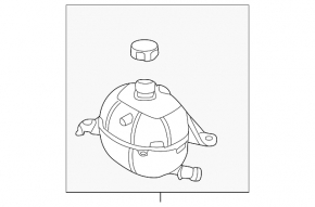 Hyundai Tucson 22-26 2.5 Coolant Expansion Tank with Cap, Korea