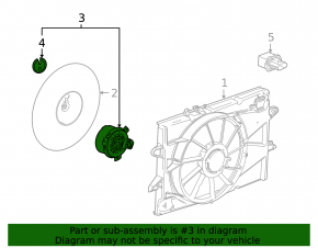 GMC Terrain 10-17 2.4 Cooling Fan Motor