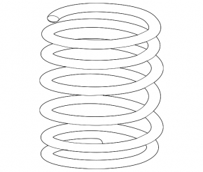Rear left spring BMW X5 F15 14-18 for 3 rows of seats